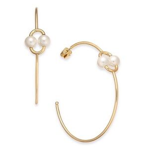 KATE SPADE • Nouveau Pearl Large Hoop Earrings
